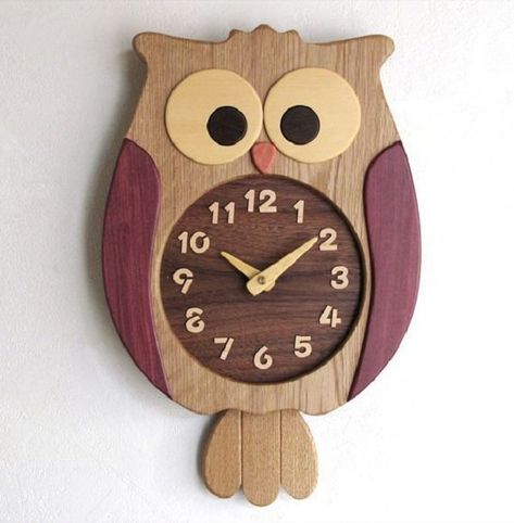 Wall Clock Design Ideas, Wood Clock Design, Owl Clock, Clock Pendulum, Clock Design Ideas, Clock Ideas, Interior Shop, Pendulum Clock, Diy Clock Wall