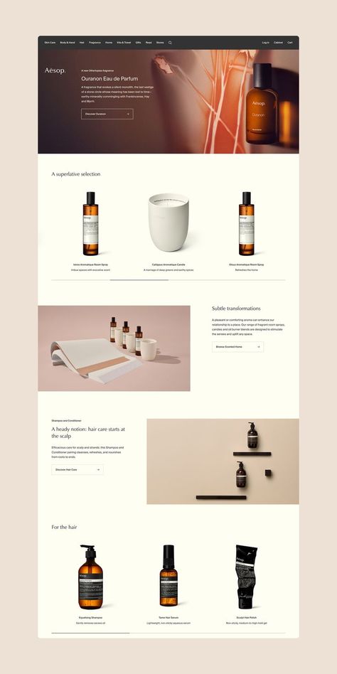 Home page website design inspiration. #website #design #e-commerce #store #shop #skin #face #body #hair #fragrance Home Page Website Design, Home Page Website, E Commerce Website Design, Website Home Page, Skin Supplements, E Commerce Website, Website Design Layout, Website Layout, Beauty Studio