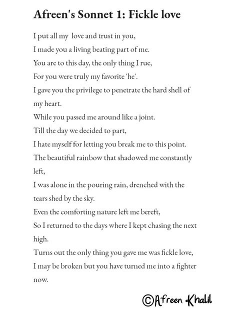 A sonnet about heartbreak #love #sonnet #poem Sonnet Poems Love, Sonnets About Love, Sonnet About Love, Sonnet Poems, Love Sonnets, Soul Poetry, Poetic Words, One Sided Love, Teen Love