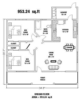 Beach House Flooring, Drummond House Plans, Southern Living House Plans, Pool House Plans, 2 Bedroom House Plans, Cabin Cottage, Small House Floor Plans, Building Plans House, Southern House Plans