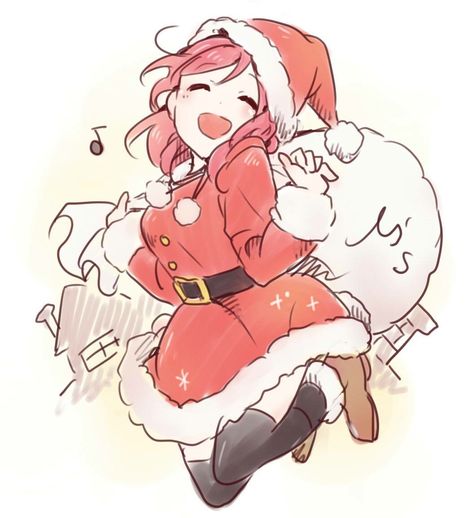 メリークリスマス！ Anime Events, Tsundere Girl, Christmas Poses, Maki Nishikino, Kawaii Christmas, Anime Christmas, Wow Art, Christmas Drawing, Illustration Girl