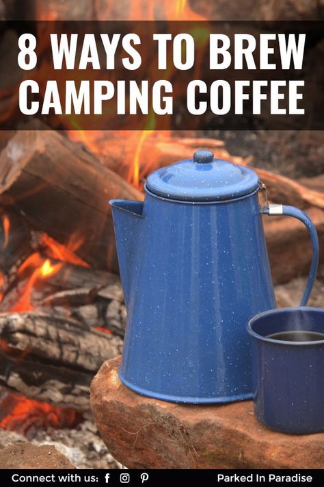 Camping Coffee Maker, Portable Espresso Maker, Campfire Coffee, Ways To Make Coffee, Cowboy Coffee, Camping Breakfast, Coffee Hacks, Percolator Coffee, Camping Coffee