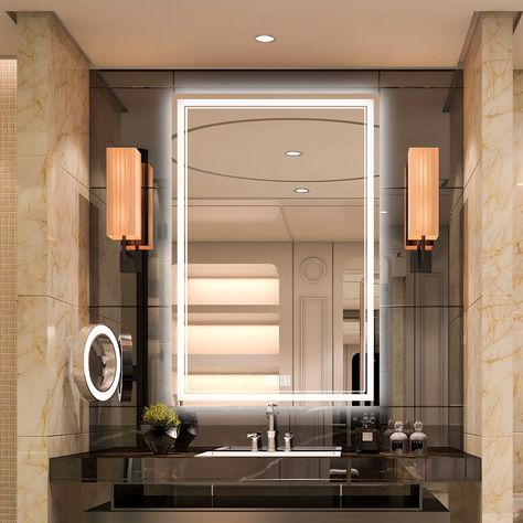 Faster shipping. Better service Stone Mansion, Spiegel Design, Lighted Wall Mirror, Led Bathroom Mirror, Smart Bathroom, Bath Mirror, Illuminated Mirrors, Bathroom Mirror Lights, Glass Room