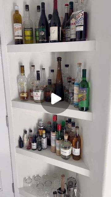 Small Corner Bar Ideas, Home Bar Ideas Small Corner, Corner Bar Ideas, Corner Bar, Bar Shelves, Bar Shelf, Construction Machines, Ikea Home, Small Corner