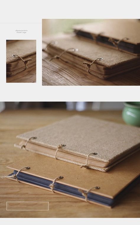 Making Albums Ideas, Handmade Albums Ideas, Handmade Photo Albums Diy, Photo Album Cover Ideas, Handmade Photo Book, Minimalist Scrapbook, Diy Book Cover, Diy Album Photo, Handmade Photo Album