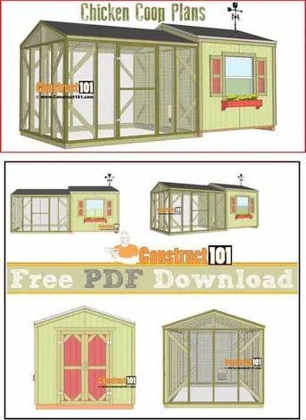 Chicken House Plans, Coop Plans Free, Large Chicken Coop Plans, Reban Ayam, Chicken Coop Plans Free, Large Chicken Coop, Chicken Coop Kit, Chicken Barn, Portable Chicken Coop