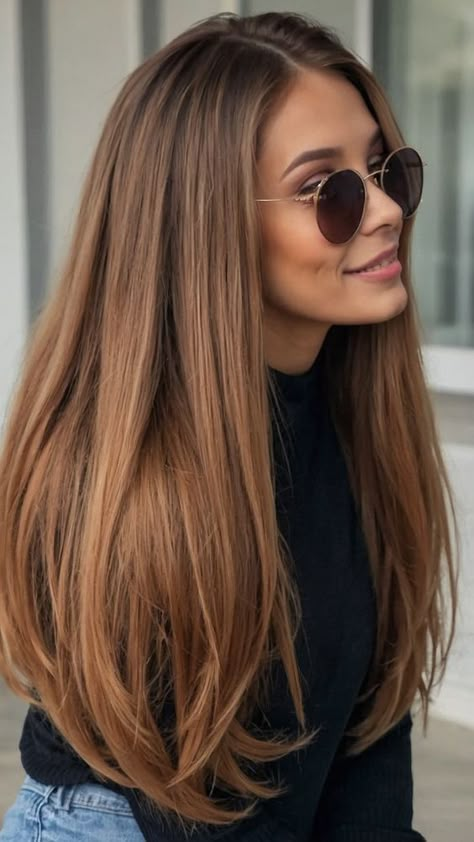 Brunette W Lowlights, Brown With A Hint Of Red Hair, Hairstyle And Color Ideas, Rusty Blonde Hair, Fall Season Hair Color, Natural Hair Color Ideas For Pale Skin, Brunette Hair 2024 Fall, Hair Color For Pale Skin Brown Eyes, Different Colors Of Brown Hair