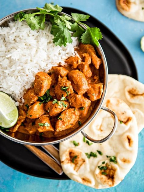 Chicken Curry Photography, Japanese Rice Cooker, Curry Photography, Rice Cauliflower, Basmati Rice Recipes, Homemade Naan, Rice And Chicken, Indian Butter Chicken, Indian Rice