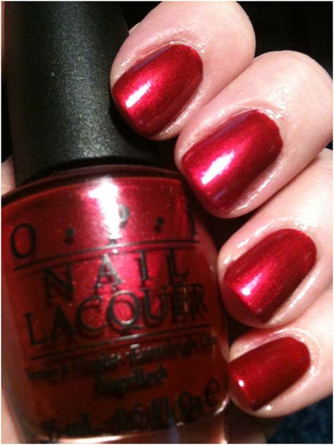 opi i ' m not really waitress swatch Opi Red Nail Polish, Red Nail Polish Colors, Red Glitter Nail Polish, Dark Red Nail Polish, Valentine's Dinner, Nail Glam, Red Nails Glitter, Jewelry Beauty, Dark Red Nails