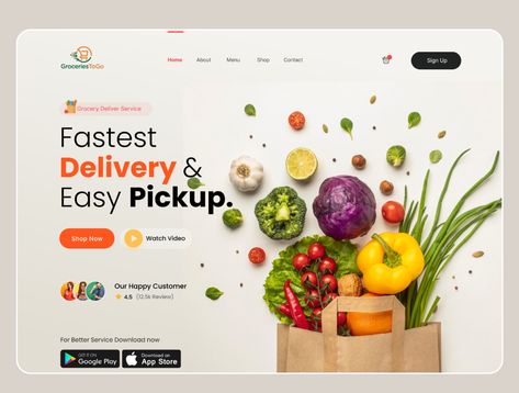 Supermarket App, Grocery Website, Website Branding Design, Cooking Website, Organic Food Shop, Web Trends, Shop Website, Organic Groceries, Ecommerce Logo