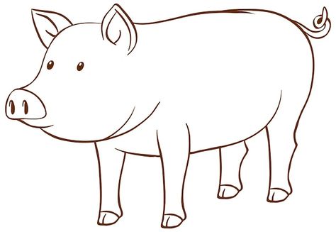 Free vector pig in doodle simple style o... | Free Vector #Freepik #freevector #pig-drawing #cartoon-svg #cartoon-drawing #pig-cartoon Pig Drawing Simple, Pig Doodle, Onion Benefits, Doodle Simple, Pig Clipart, Simple Line Drawing, Pig Drawing, Kitchen Drawing, Cartoon Svg