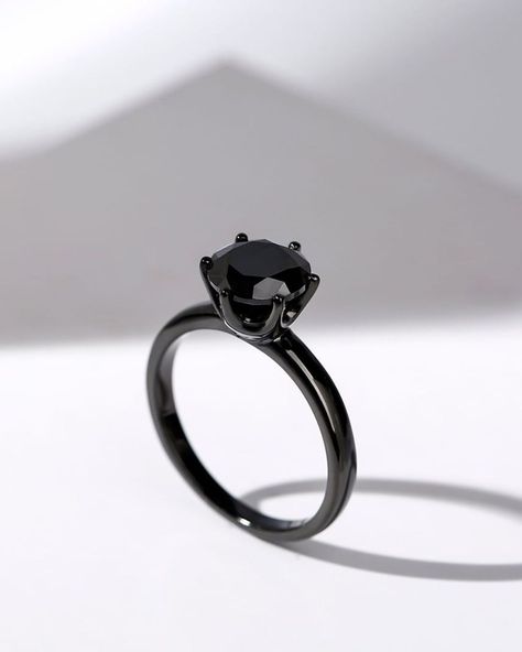 Black Diamond Wedding Rings: 18 Black Diamond Rings & FAQs ❤ black diamond wedding rings in simple design #weddingforward #wedding #bride Simple Engagement Rings Black, Black Ring With Diamond, Rings Engagement Black Diamond, Simple Black Engagement Rings, Black Rings For Women Simple, Black Diamond Engagement Ring Simple, Black Wedding Ring For Women, Engagement Rings Black Stone, Black Wedding Band For Women