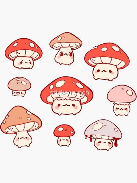 Cute Mushroom Creature, Mushroom Alien, Mushroom Chart, Mushroom Guy, Cottagecore Kawaii, Forest Sketch, Drawing Plants, Kawaii Ghost, Cartoon Mushroom