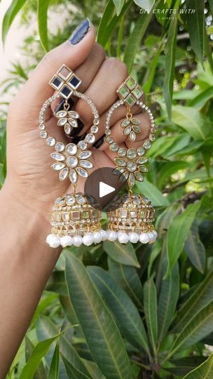 417K views · 48K reactions | JHUMKE 😍 DIY EARRINGS  . . . #diy #diyearrings #diyjewellerymaking #accessories #fashion #style #beauty #earrings #easydiy #explorepage #exploremore #explore #foryou #foryoupage #fypage #trendingearrings #trendingreels #trending #reels #reelsinstagram #reelkarofeelkaro #reelitfeelit #reelsindia #handmadejewelry #handmadewithlove #handmadeearrings | Diy Craft With Minnie  | Vishal Mishra, Vicky Kaushal, Triptii Dimri, Ammy Virk · Jaanam (From "Bad Newz") Fancy Jewellery Handmade, Diy Kundan Jewellery, Vishal Mishra, Diy Earrings Materials, Vicky Kaushal, Ammy Virk, Fabric Jewellery, Trending Reels, Handmade Jewelry Tutorials