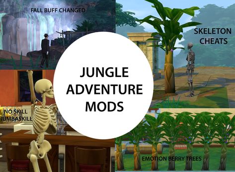 Sims 4 Jungle Adventure Cc, Sims 4 Jungle Adventure, Ts4 Mod, Jungle Tree, Sims 4 Gameplay, Single Tree, New Mods, Jungle Adventure, Rustic Candles