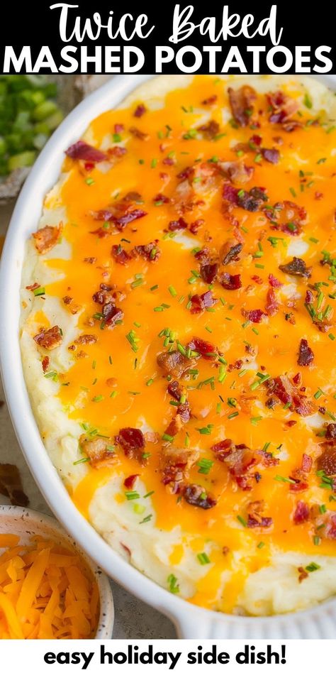 Twice Baked Mashed Potatoes Casserole