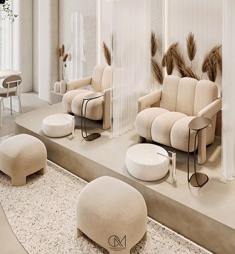 N.A.N.A SPA :: Behance Nails Interior Design, Modern Salon Ideas, Nail Interior Design, Luxury Nail Salon Interior Design, Modern Beauty Salon Interior Design, Beauty Studio Interior, Pedi Station, Luxury Salon Interior Design, Luxury Spa Design