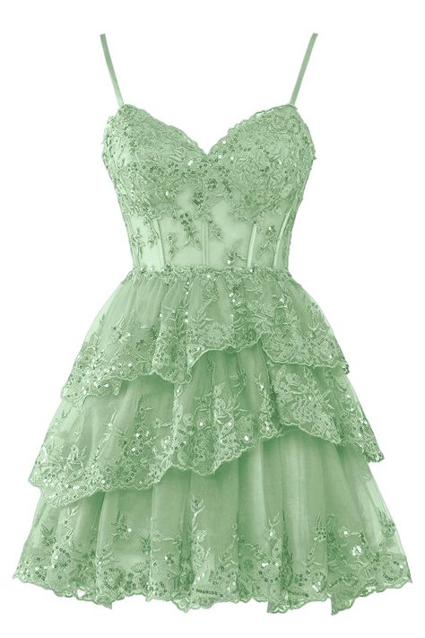 Homecoming Dresses For Teens, Cute Formal Dresses, Dama Dresses, Mini Prom Dresses, Cute Homecoming Dresses, Tulle Homecoming Dress, Cute Dress Outfits, Line Light, Cute Prom Dresses