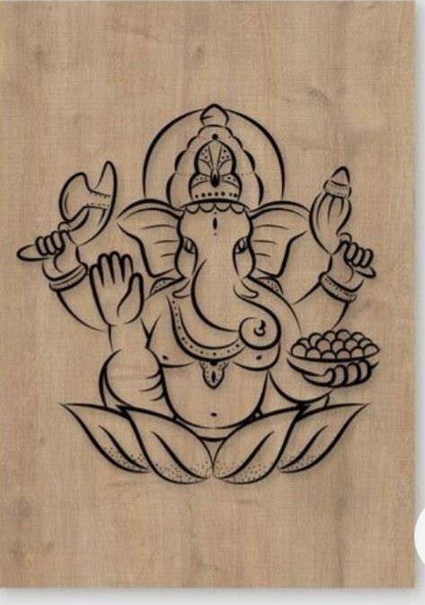 Ganesh Pencil Drawing, Ganashpati Drawing, Ganesha Sketch Pencil Easy To Draw, Ganapathi Drawing, Vinayagar Drawing, Ganesha Tattoo Sleeve, Ganesh Drawing, Ganesha Sketch, Ganesha Drawing