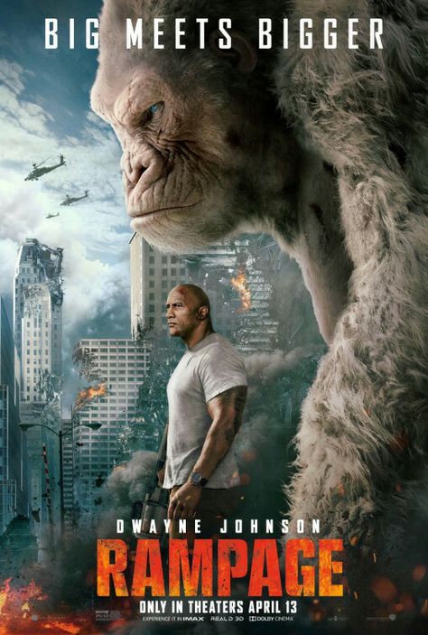 Rampage Movie, Tam Film, Best Action Movies, 2018 Movies, Joe Manganiello, Jeffrey Dean Morgan, English Movies, Dwayne Johnson, Primates