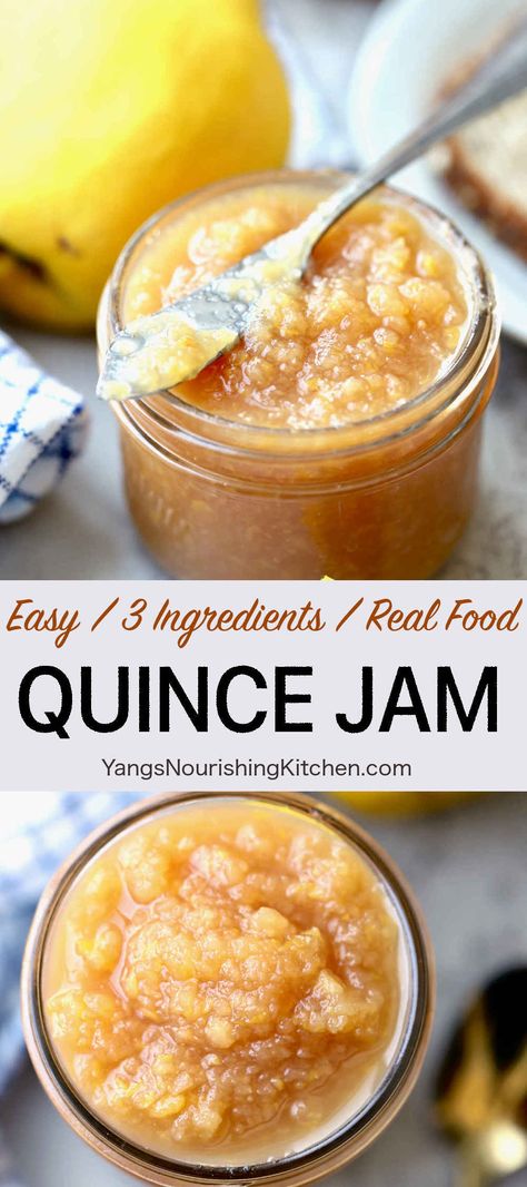 Quince Jam (Easy, 3 Ingredients) Quince Jam Recipe, Quince Jam, Quince Recipes, Quince Jelly, Marmalade Recipe, Chocolate Pie Recipes, Jam Recipe, Fig Jam, Chutney Recipes