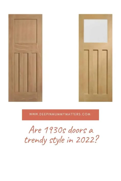 Are 1930s doors a trendy style in 2022? 2 5 Panel Doors Interior, 1930s Internal Doors, 1930s Doors, 1 Panel Door, 6 Panel Interior Doors, 5 Panel Doors, Panel Doors Interior, Wooden Panelling, Reclaimed Doors