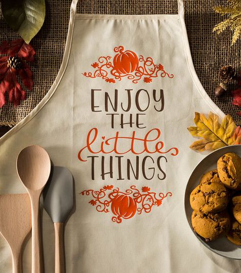 Apron Ideas, Viking Sewing, Seasonal Treats, Cricut Projects Beginner, Thanksgiving Fun, Enjoy The Little Things, Sewing Projects For Kids, Weekend Projects, Cricut Tutorials