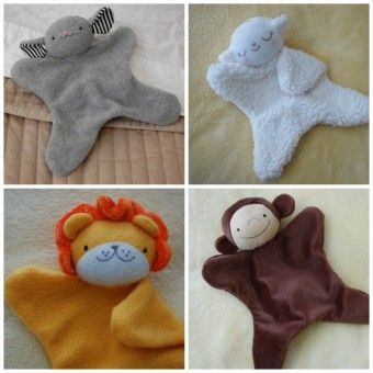 New Pattern: Lovey Dovey Mouse, Lamb, Lion, and Monkey Lovey Pattern, Best Baby Gifts, Sewing Stuffed Animals, Baby Sewing Projects, Fabric Toys, Baby Projects, Baby Diy, Lovey Dovey, Sewing Toys