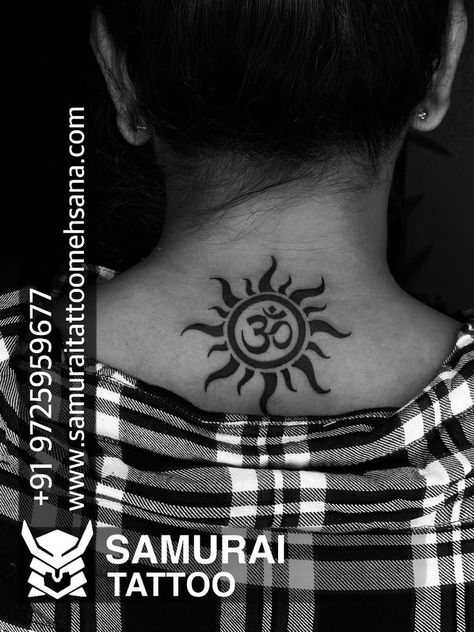 Surya Tattoo, Meaning Full Tattoo, Sun Tattoo Meaning, Tattoo On Back, Full Tattoo, Girls Tattoo, Fancy Letters, Samurai Tattoo, Dark Nature Aesthetic