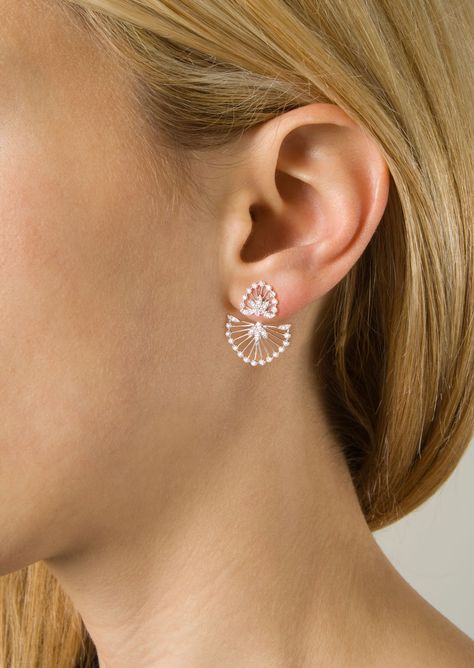 Nikos Koulis, Contemporary Jewellery Designers, White Diamond Earrings, Mini Hoop Earrings, Jewellery Earrings, Leaf Jewelry, Skull Earrings, White Gold Earrings, Ear Jewelry