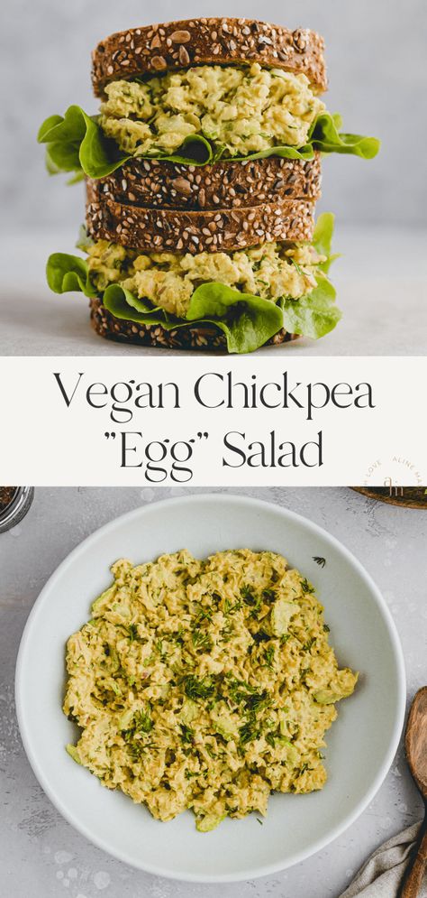 Chickpea Egg Salad, Vegan Egg Salad Recipe, Vegan Egg Salad, Vegan Chickpea Recipes, Vegan Spread, Chickpea Salad Sandwich, Egg Salad Sandwich, Vegan Egg, Quick Vegan