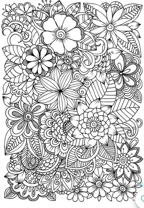 Flower Coloring Sheets, Coloring Pages For Teenagers, Printable Flower Coloring Pages, Skip To My Lou, صفحات التلوين, Adult Coloring Designs, Pattern Coloring Pages, Free Adult Coloring Pages, Printable Adult Coloring Pages