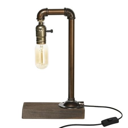 The vintage table lamp with bronze color metal and retro water pipe look, dresses up your home decor with personality and brings out the nostalgia and industrial inspiration to your home. This industrial loft style lighting can highlight your imagination and creativity, adds a personalized charm to any room it is placed in. Works well in any room in the house such as for bedroom, living room, pub, coffee bar, office desk and bedside table. Steampunk Table Lamp, Steampunk Table, Retro Table Lamps, Industrial Inspiration, Industrial Table Lamp, Industrial Steampunk, Accent Light, Retro Table, Steampunk Lamp