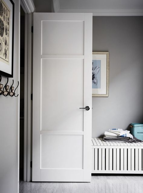 How to select the right interior door - Making your Home Beautiful Interior Doors Uk, Three Birds Renovations Internal Doors, Modern Farmhouse Internal Doors, Scandi Interior Doors, Inside Door Styles, Internal Door Colours, Tall Interior Doors, Traditional Interior Doors Styles, 2024 Interior Door Trends