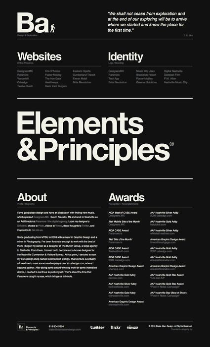 In the absence of images and color, hierarchy is simply conveyed through the weight, position and size of type. The primary headline is positioned near the middle of the page with the largest font size to create distinction from other sub-headers. Layout Editoriale, Kombinasi Font, Book Portfolio, Cv Inspiration, Desain Editorial, 타이포그래피 포스터 디자인, Swiss Design, Typography Layout, Design Editorial