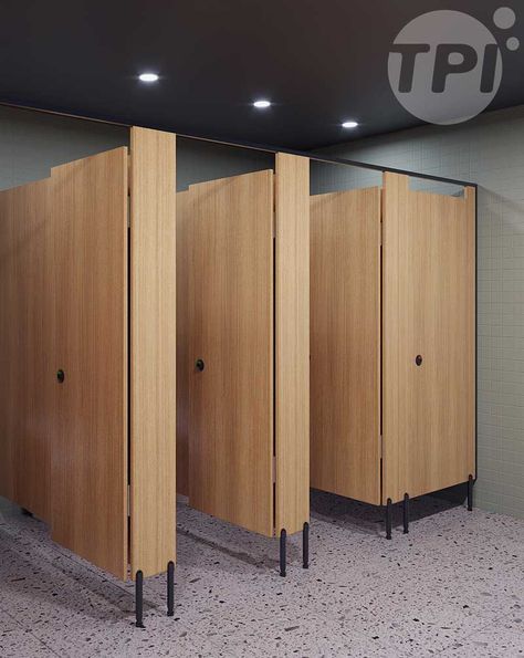 po-new-2021 Public Restroom Design, Compact Laminate, Toilet Cubicle, Commercial Toilet, Restroom Design, Bathroom Partitions, Public Bathrooms, Timber Veneer, Public Restroom