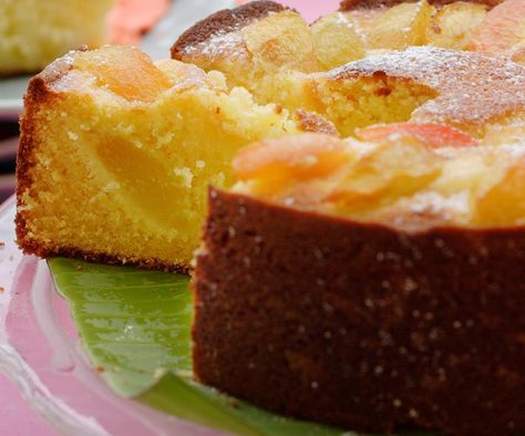 Nectarine Cake Invisible Cake, Nectarine Cake, Nectarine Recipes, Peach Dessert Recipes, Peach Desserts, Vegan Cafe, Nectarine, Food Processor, Cakes And More