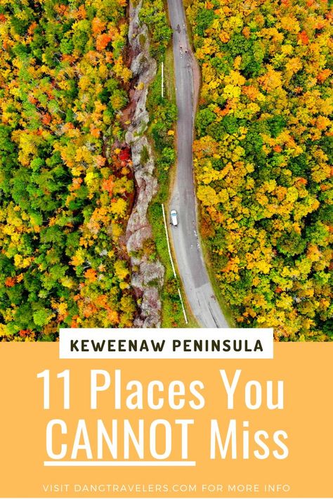 The Keweenaw Peninsula's fall foliage season will rival that of any locale in the United States. Do not miss these awesome things to do on your road trip through Michigan's Upper Peninsula! #thingstodoin #upperpeninsula #michigan #copperharbor Travel Michigan, Keweenaw Peninsula, Upper Peninsula Michigan, Michigan Adventures, Michigan Road Trip, Michigan Vacations, Usa Travel Guide, Michigan Travel, Travel Spots