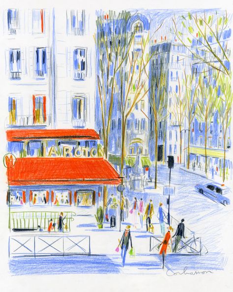 Dominique Corbasson, Yann Kebbi, Artists Sketchbooks, Color Pencil Illustration, Bakugou Manga, 수채화 그림, Art Et Illustration, Color Pencil Art, Urban Sketching