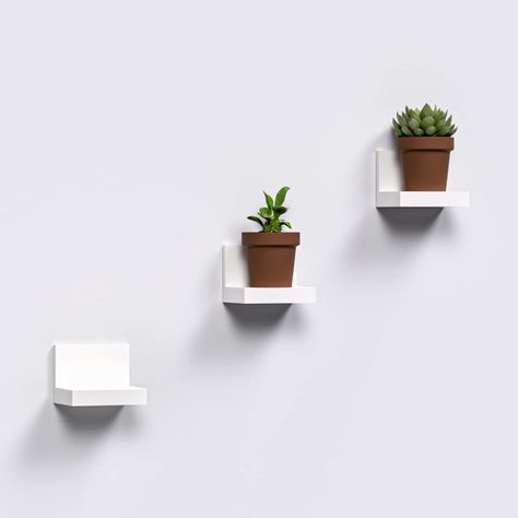 Mini Shelves On Wall, Mini Wall Shelves, Simple Wall Shelf Ideas, Small Floating Shelves Decor, Small Floating Shelves Living Room, Mini Shelf Decor Ideas, Mini Floating Shelves, Small White Shelf, Wooden Wall Decor Ideas