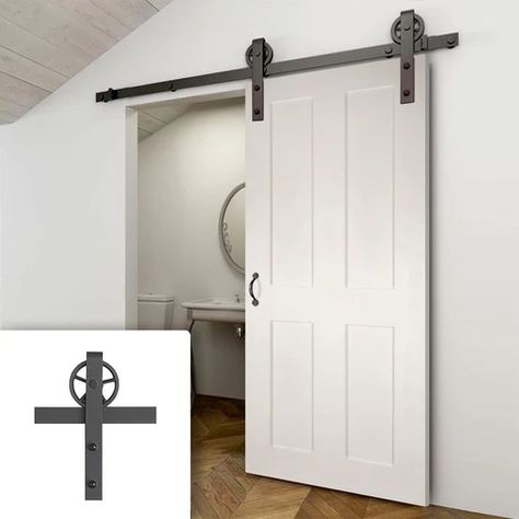 Face Mounted Barn Style Sliding Doors – Page 2 White Barn Door, Wood Barn Door, Door Designs, Sliding Door Hardware, Sliding Barn Door Hardware, White Barn, Interior Barn Doors, Barn Doors Sliding, Sliding Barn Door