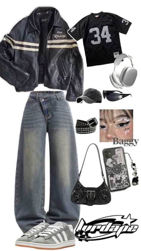 Baggy Alternative Fashion Baggy, Grunge Y2k Outfits Baggy, Baggy Punk Outfits, 2000s Baggy Outfits, Baggy Outfit Ideas For Women, Cute Outfits With Baggy Jeans, Baggy Clothes Y2k, Grunge Baggy Outfits, Baggy Grunge Outfit