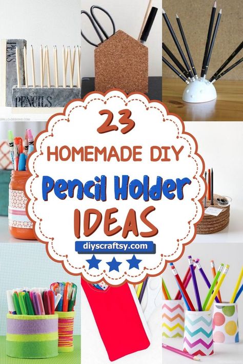 DIY Pencil Holder Pencil Holder Ideas, Pen Holder Diy, Ideas For Home Office, Diy Pencil Holder, Write Better, Diy Pencil, Homemade Diy, Woodworking Ideas Table, Diy Holder