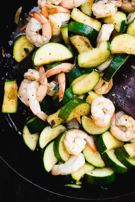 The combo of shrimp and zucchini is so refreshing and perfect for the summertime when zucchini is in season.  This meal comes together quite simply as long a... Shrimp Zucchini Recipes, Shrimp And Zucchini, Vietnamese Shrimp, Shrimp Zucchini, Diet App, Diet Tracker, Keto Smoothie Recipes, Zucchini Recipe, Keto Diet App