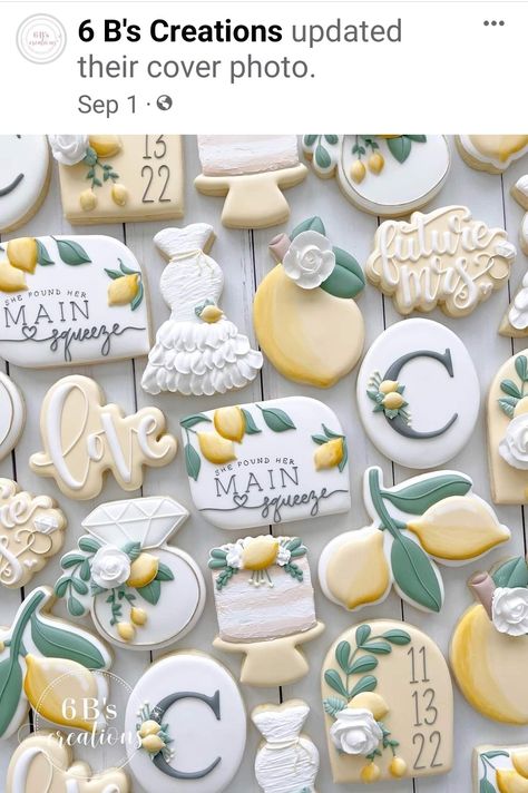 Main Squeeze Cookies, Easy Easter Cupcakes, Bachelorette Party Cookies, Easter Cupcakes Easy, Lemon Themed Party, Deserts Cupcakes, She Found Her Main Squeeze, Found Her Main Squeeze, Lemon Themed Bridal Shower