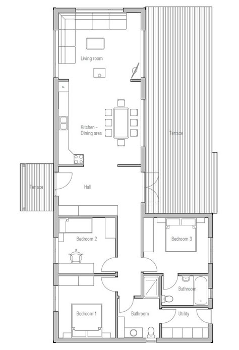 1500 Sq Ft House, Small Modern House Plans, Basement House Plans, Open House Plans, Affordable House Plans, Designs Printable, Porch House Plans, A Frame House Plans, Cottage Style House Plans