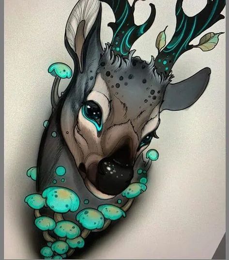 15+ Neo Traditional Deer Tattoos Designs | PetPress Neotraditional Animal Tattoo, Traditional Tattoo Animals, Unique Animal Tattoos, Fenrir Tattoo, Neo Traditional Art, Deer Tattoo Designs, Animal Tattoos For Men, Animal Tattoos For Women, Hirsch Tattoo