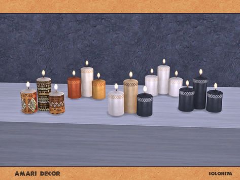 soloriya's Amari Decor. Functional Candles Sims 4 Functional Candles, Sims 4 Functional, Cute Cottage, Guilty Pleasure, Electronic Art, The Sims Resource, Sims Resource, Business Card Holders, Create Sign