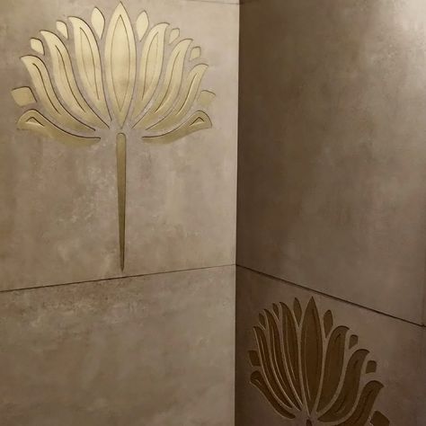 FCML Surfaces (@fcmlsurfaces) • Instagram photos and videos Puja Design Modern, Puja Room Background Design, Puja Wall Design, Wall Concept Art, Staircase Wall Design Modern, Wall Modeling, Mandir Background, Modern Mandir, Hall Room Design