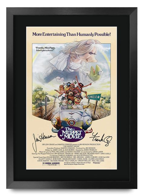 PRICES MAY VARY. A GIFT THEY'LL ACTUALLY LOVE - Be a legend with this signed printed poster of one of the mega blockbuster movies, The Muppet Movie. A starstruck present for them and top present-giving points to you! YOU WON'T FIND A BETTER PRODUCT FOR THE PRICE - Just like the real thing but without the cost, Fans and collectors of any age will be delighted to receive this authentic-looking display that makes for a unique addition to their collectors' memorabilia ARRIVES READY TO GIVE AS A GIFT Sapo Kermit, Muppet Movie, Madeline Kahn, The Muppet Movie, Paul Williams, Fraggle Rock, Rainbow Connection, The Muppet Show, Classic Movie Posters